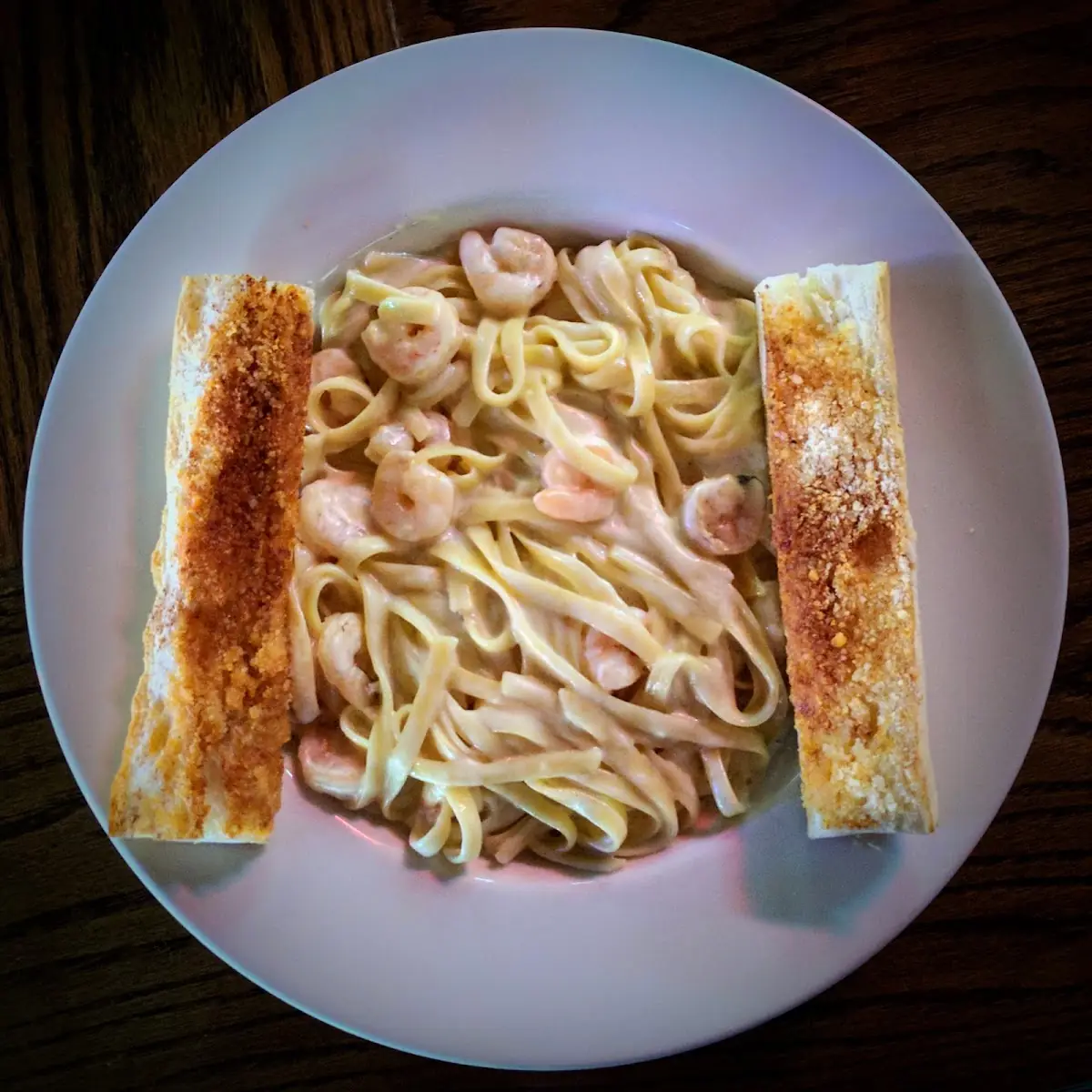 Fettuccine Alfredo with Shrimp