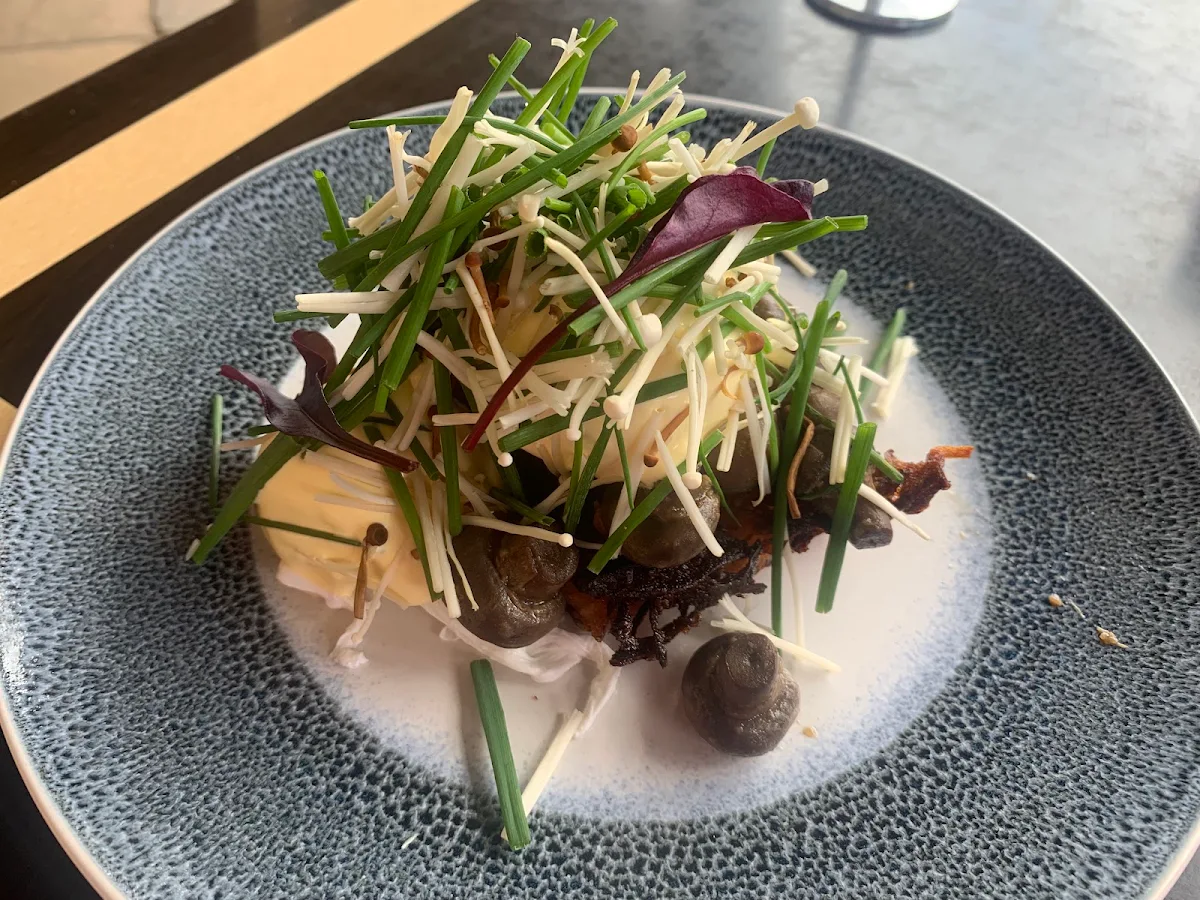 Wild Mushroom Benedict, L'Anse French Café & Croissanterie