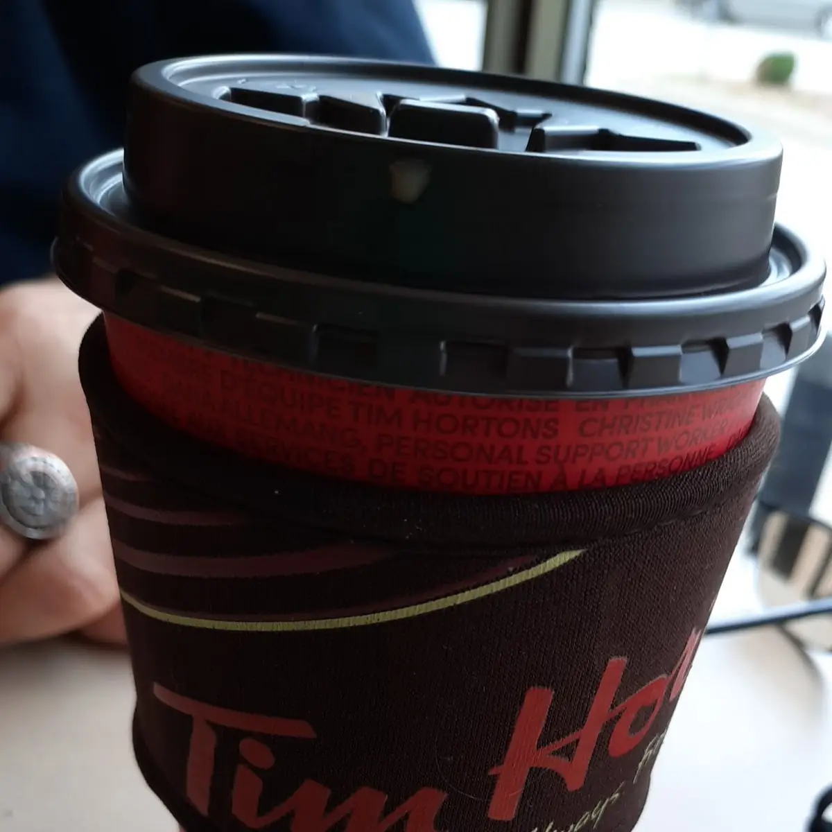 Hot Coffee with Cozy, Tim Hortons