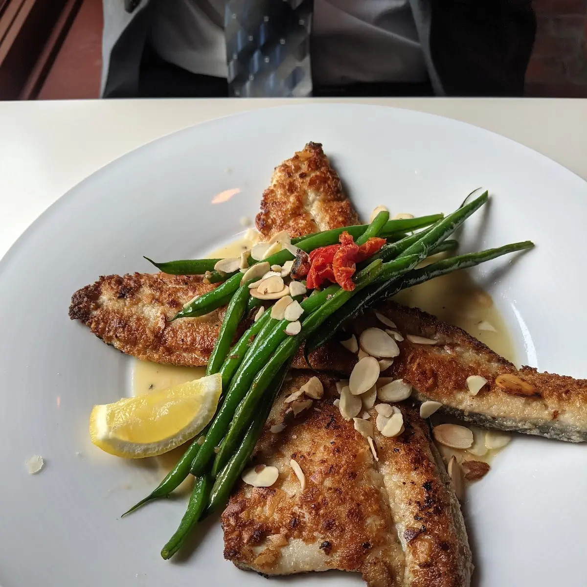 Almond Crusted Fish with Green Beans