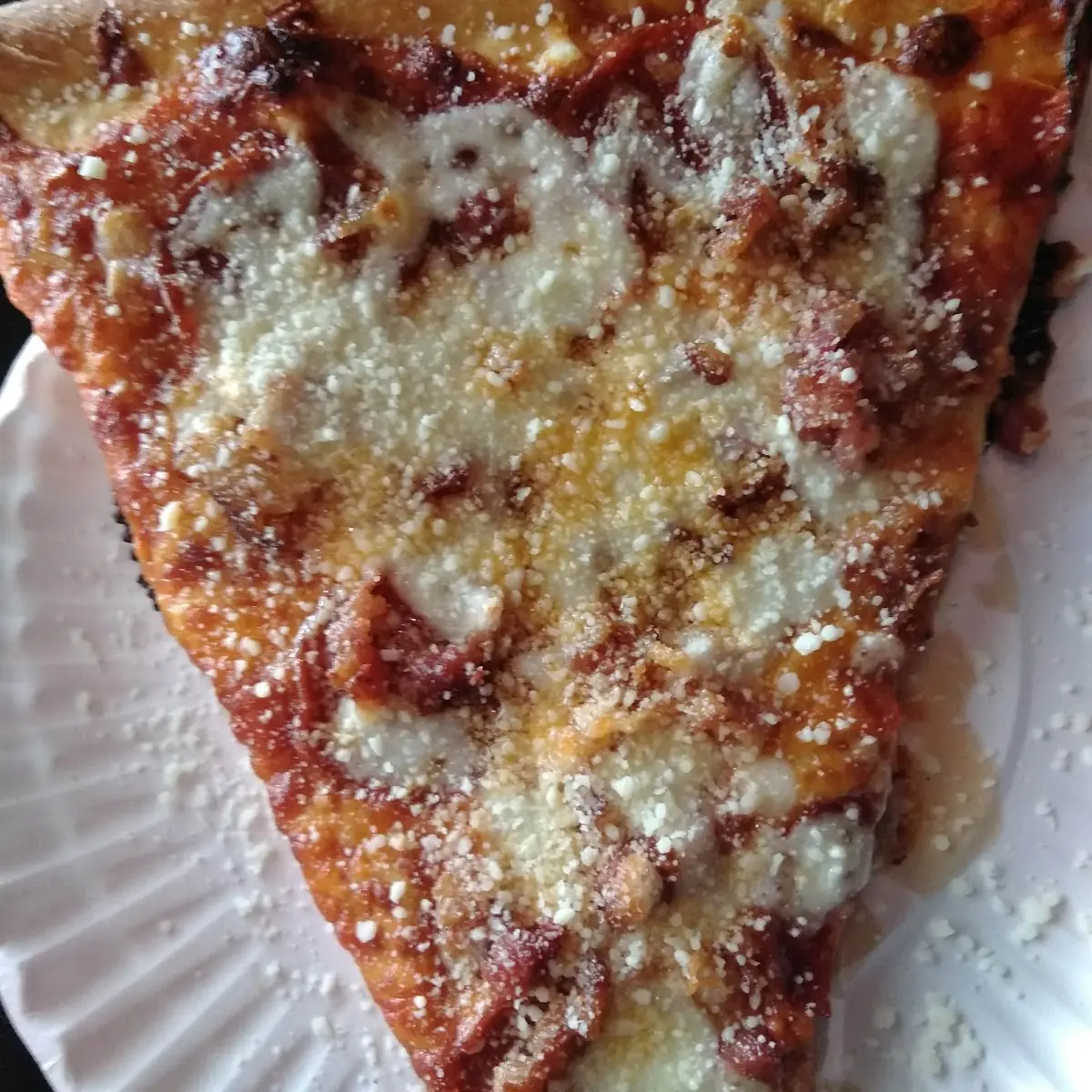 Bacon and Pepperoni Pizza Slice