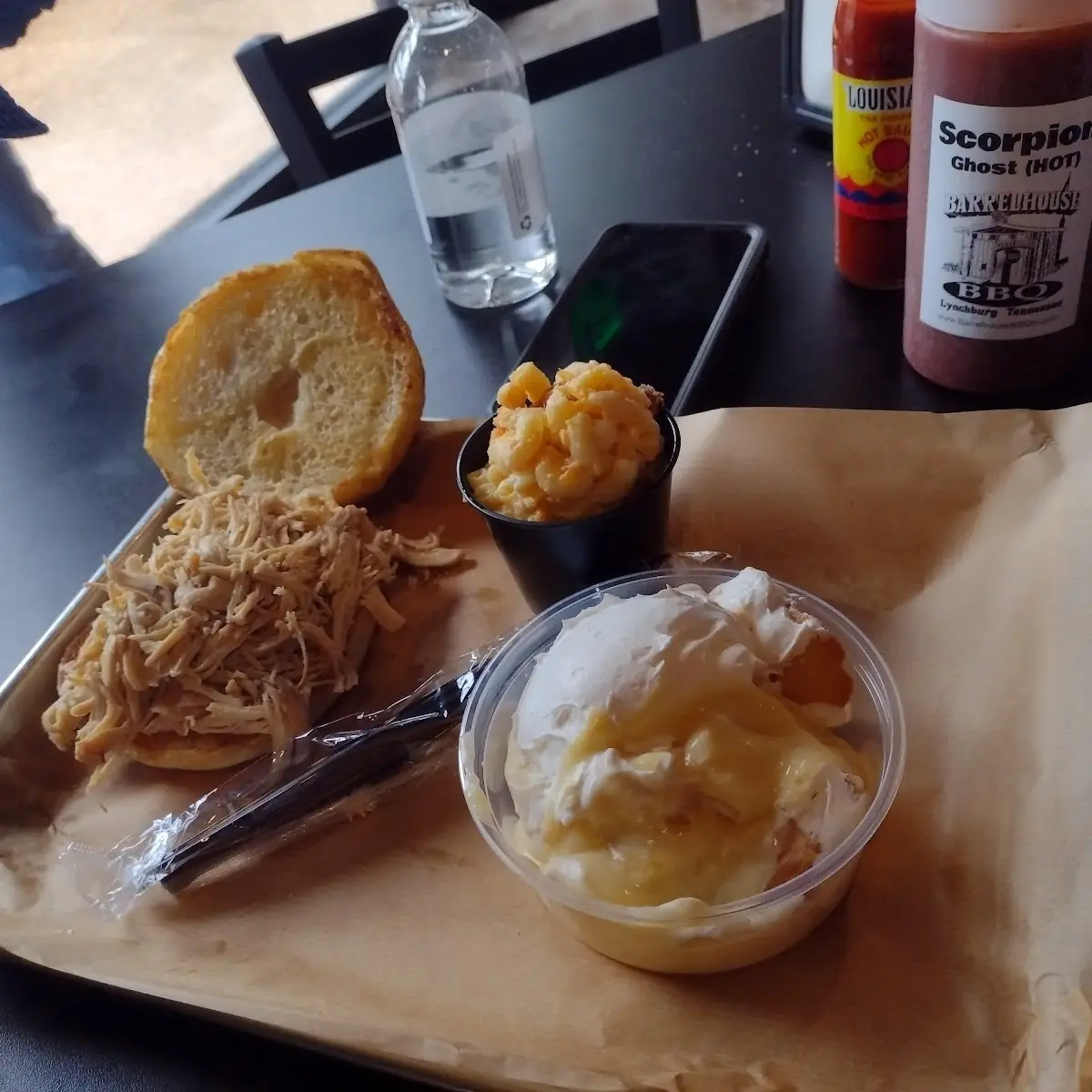 Pulled Pork and Peach Cobbler