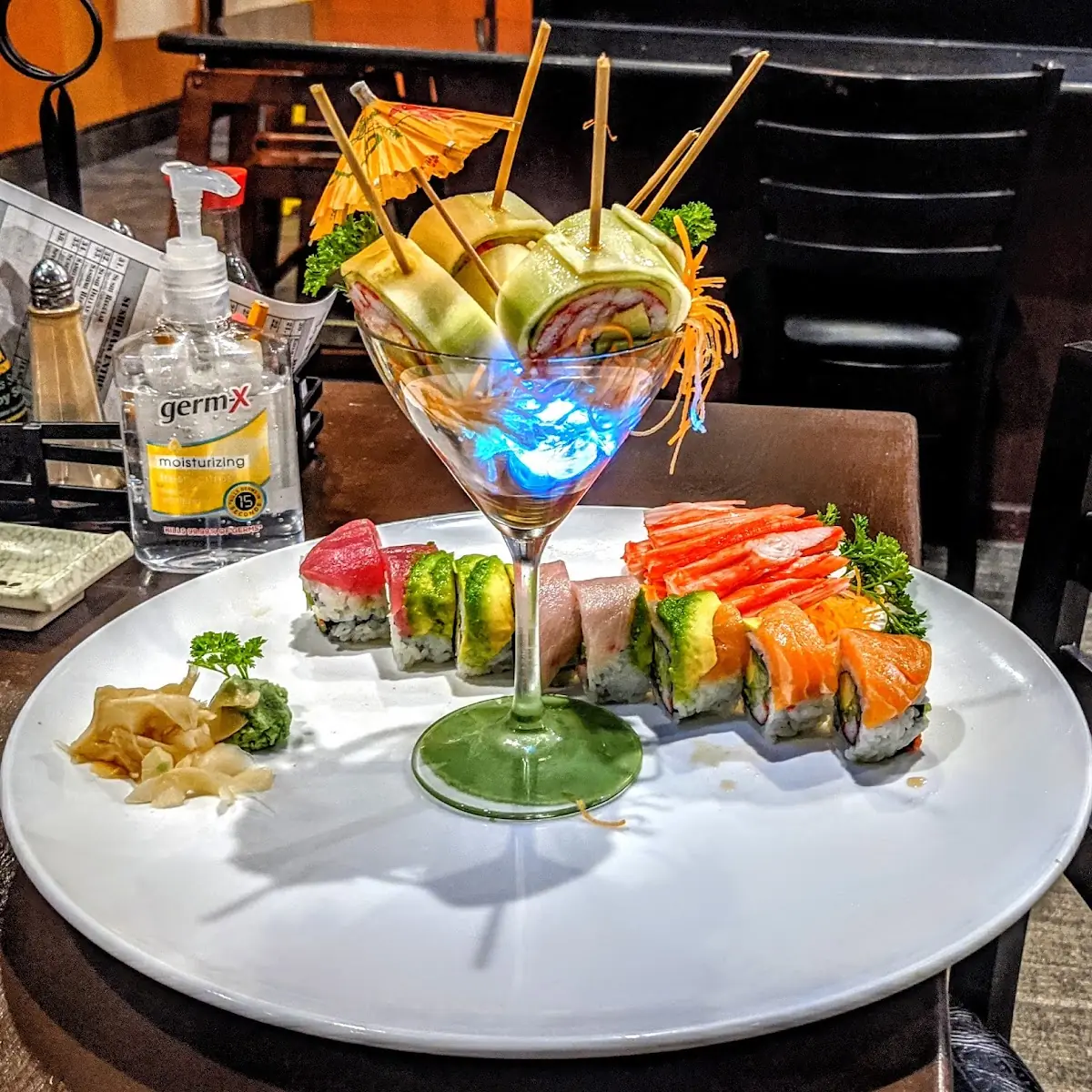 Summer Roll Rainbow Roll & Crab Stick Sashimi