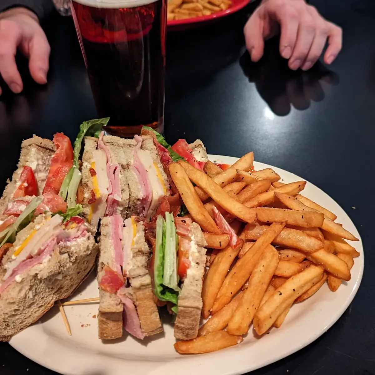 Club Sandwich on Rye Bread