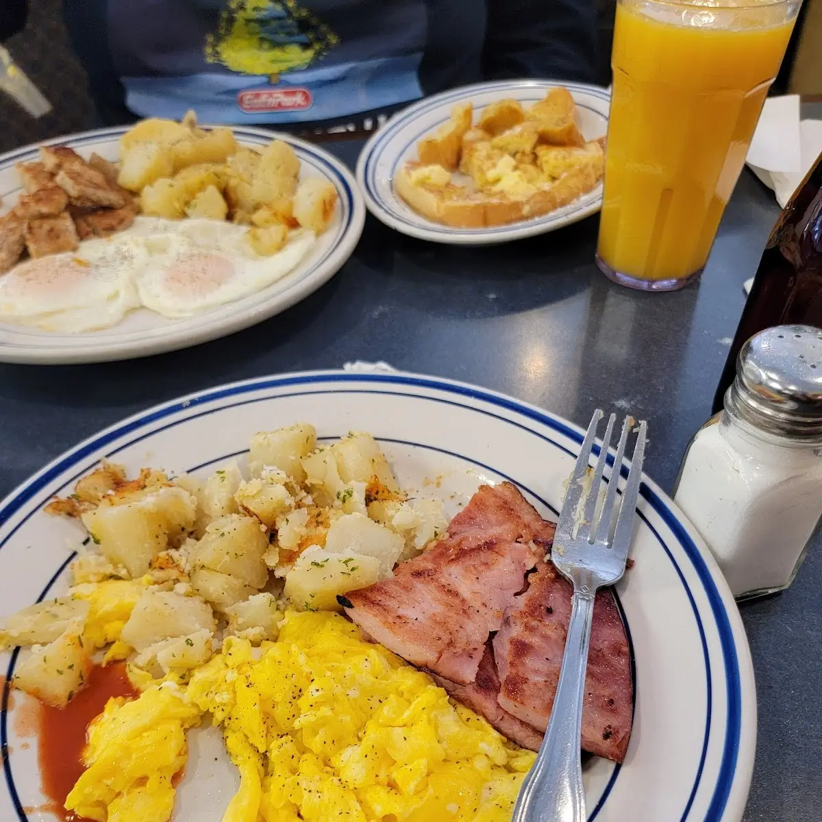 Scrambled Eggs Ham and Home Fries
