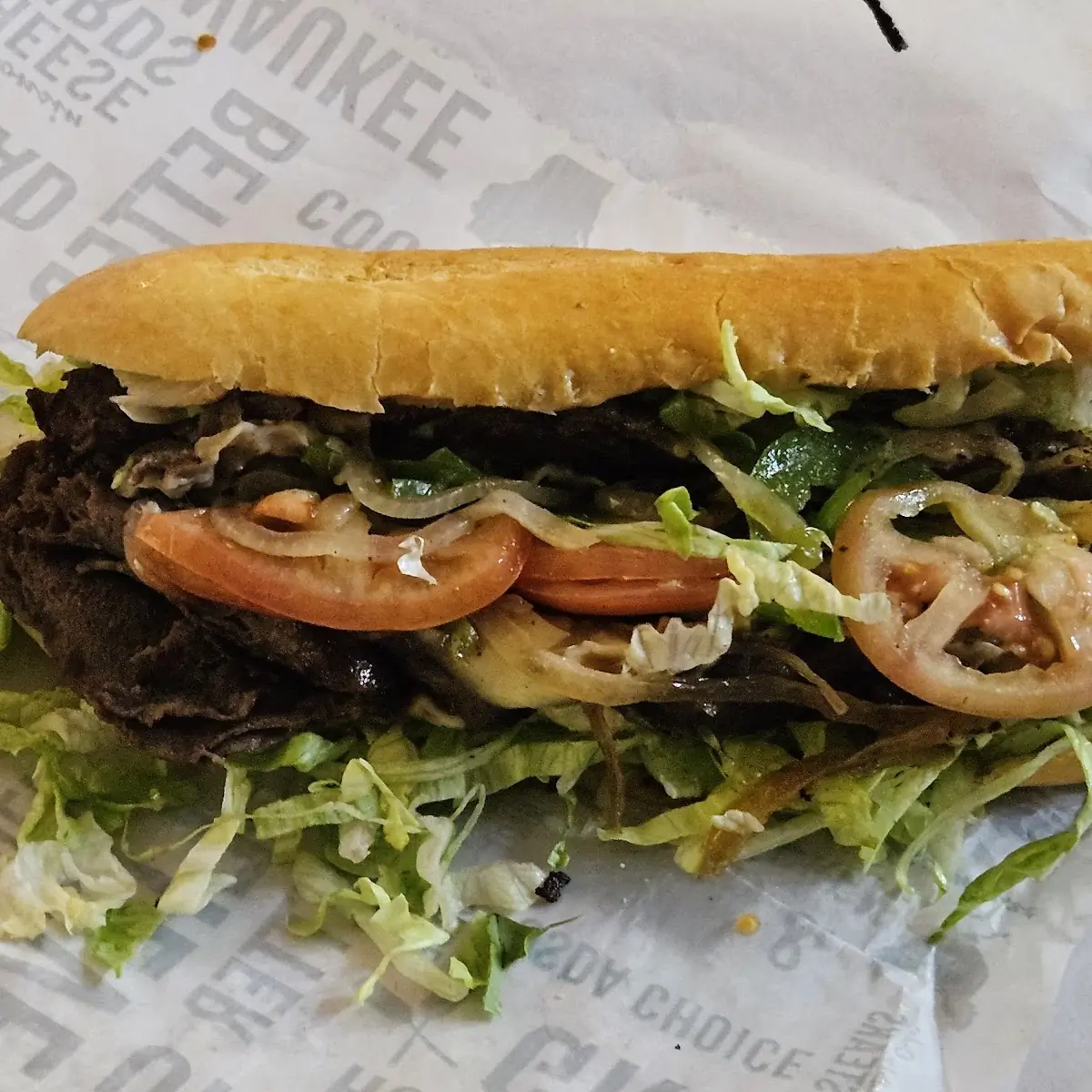 Grilled Double Cheese Stick Philly on Italian Bread