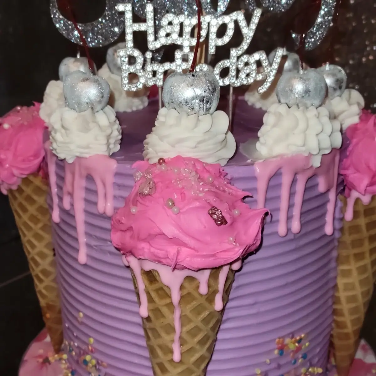Custom Vanilla Cake Birthday Cake