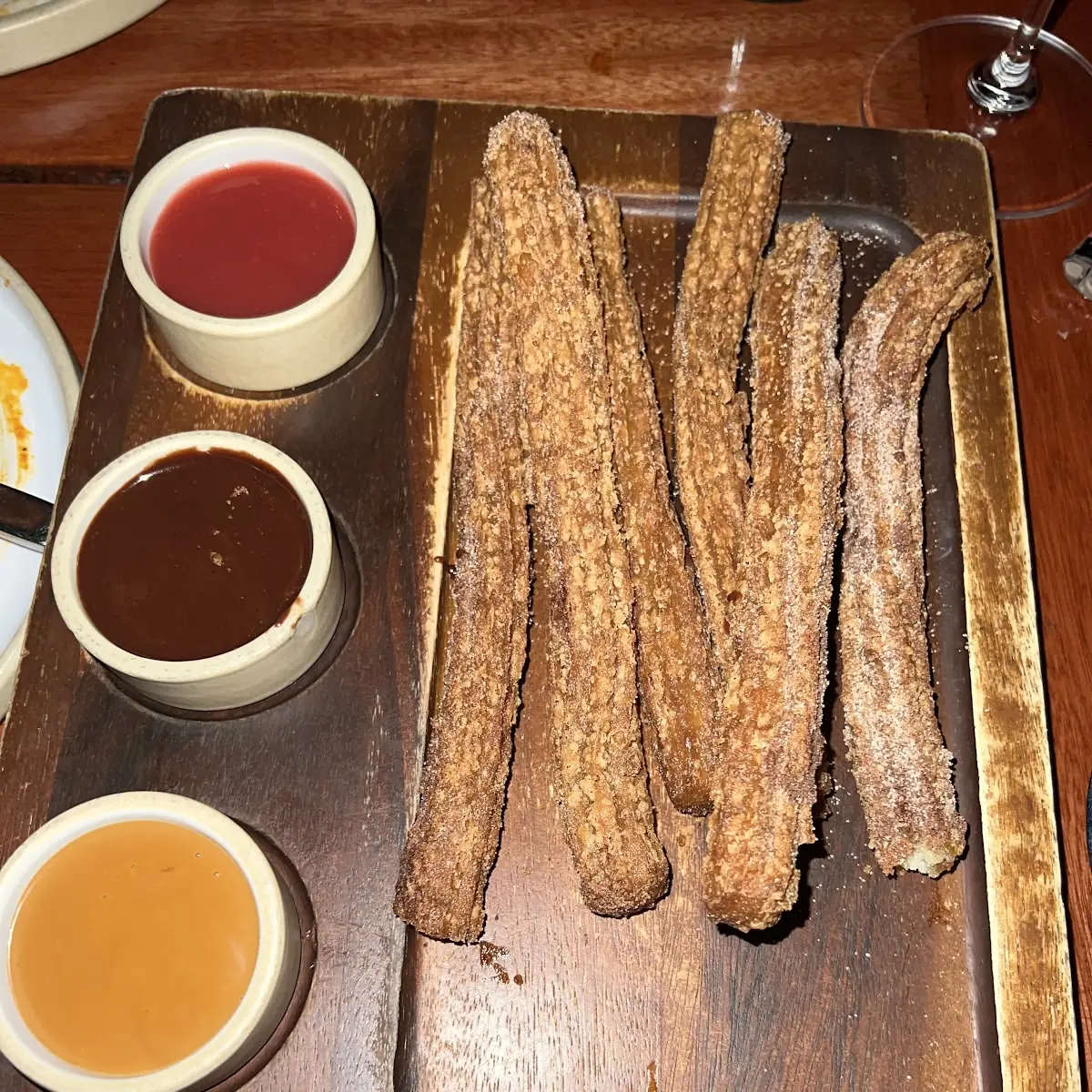 Fried Churros with Dipping Sauces