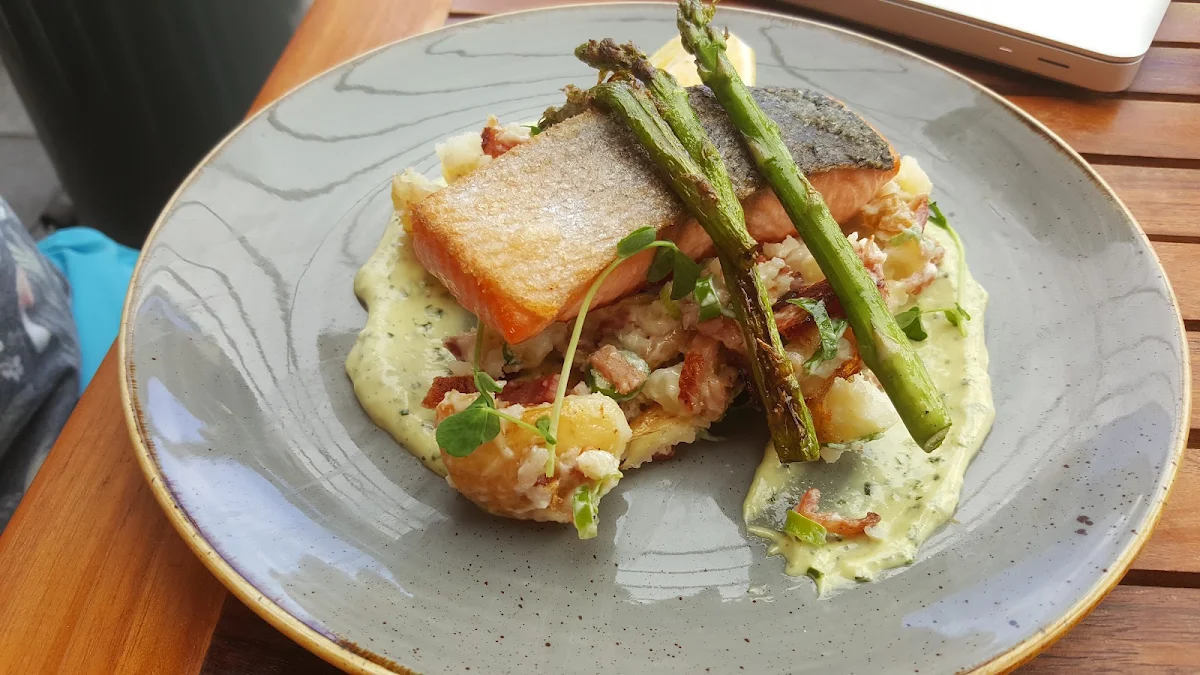 Pan Seared Atlantic Salmon, Common Grounds Corner