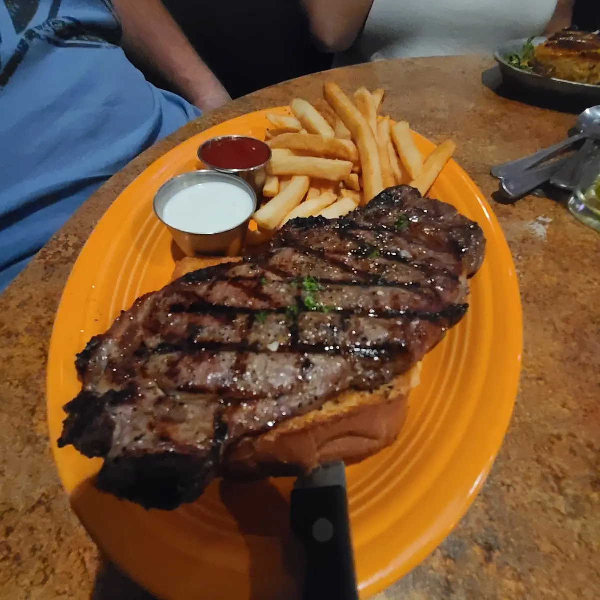 Open Face Steak Sandwich
