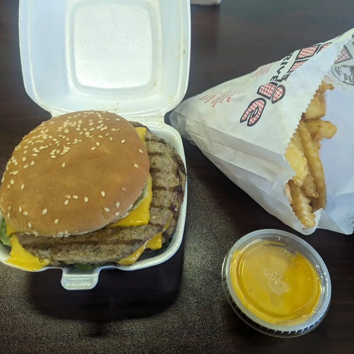 French Fries with Cheeseburger