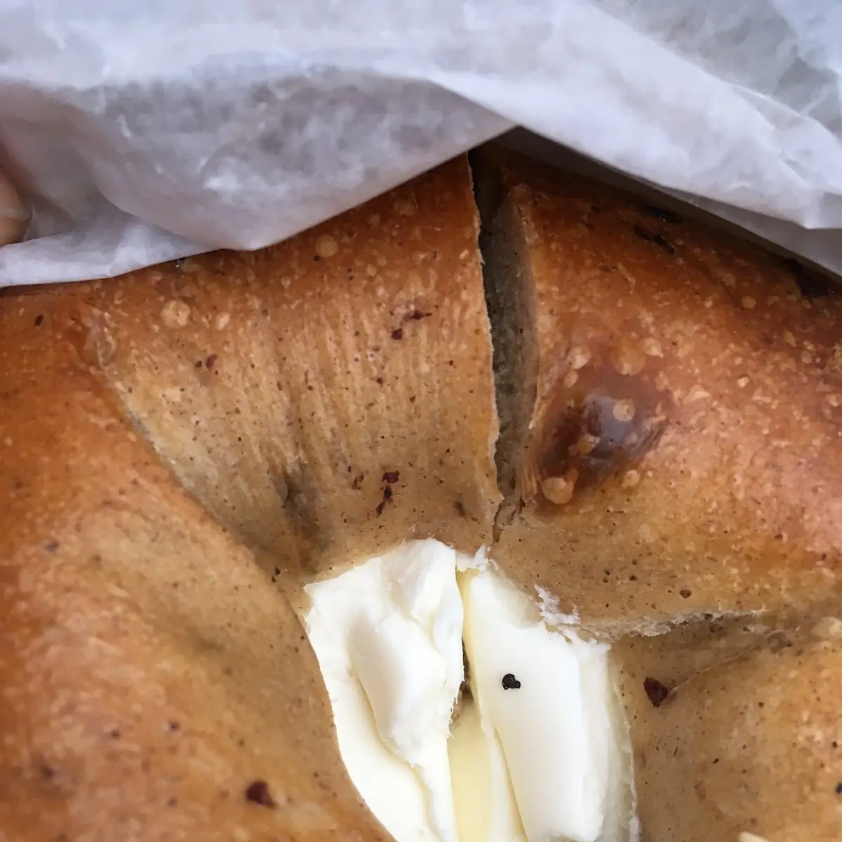 Cinnamon Raisin Bagel with Cream Cheese