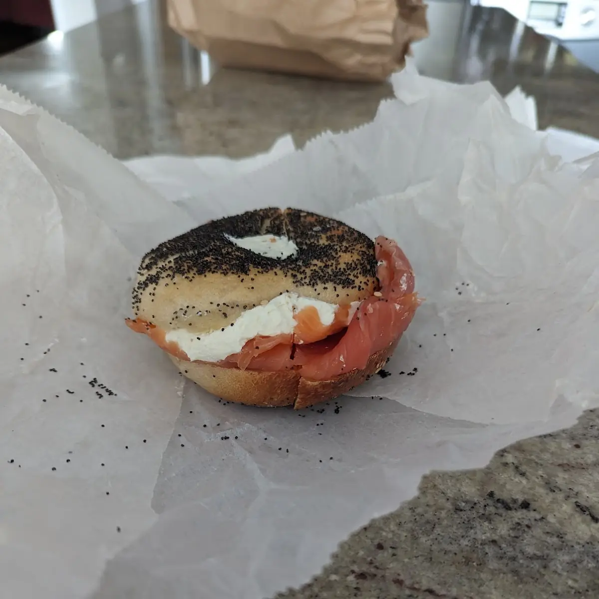 Sesame Seed Bagel with Butter