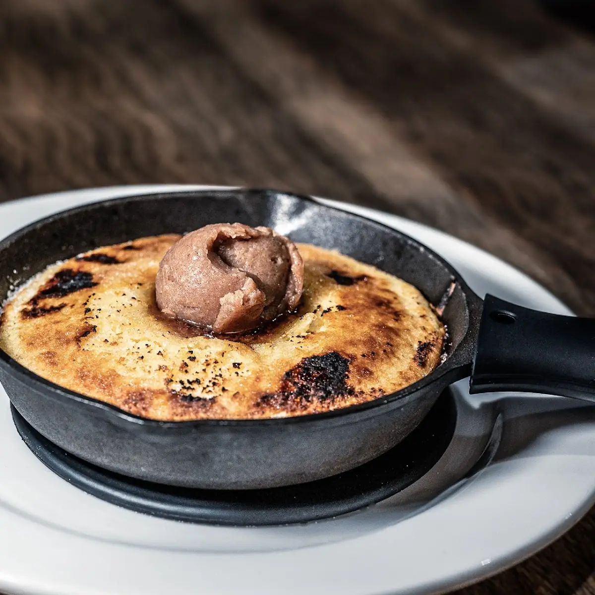 Skillet Corn Bread Brûlée