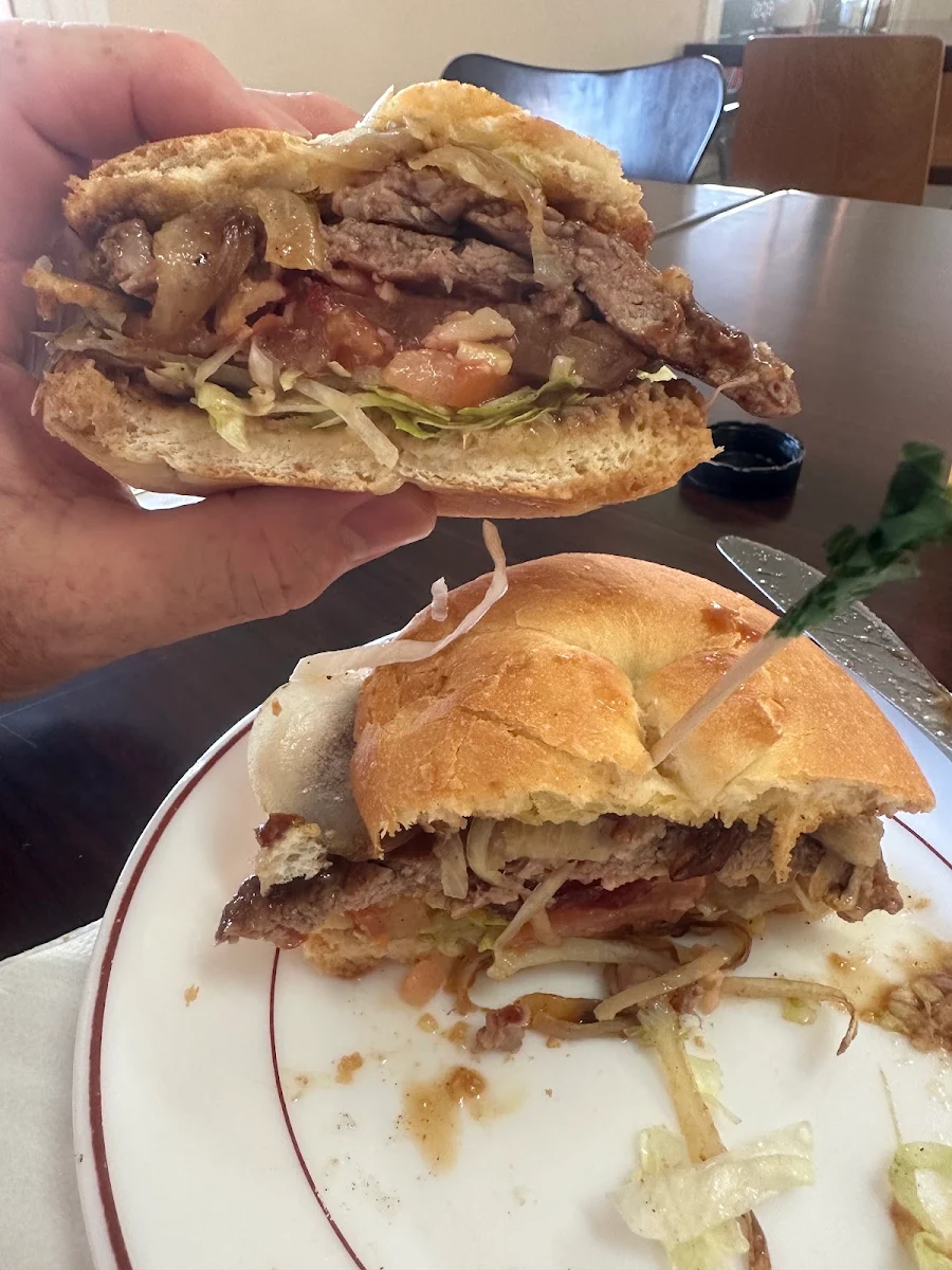 Steak Burger, The Gravy Train Cafe