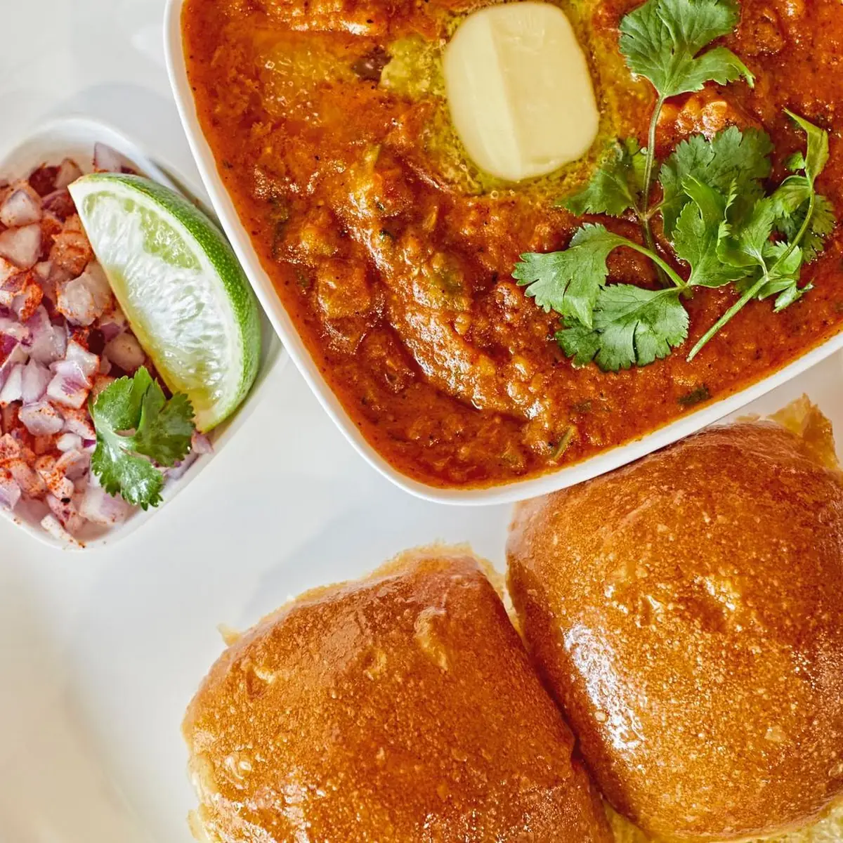 Cheese Masala Pav Mixed with Bhaji
