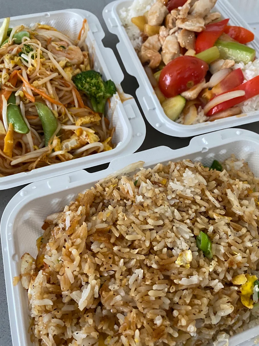 Pad Thai Fried Rice and Sweet & Sour Chicken