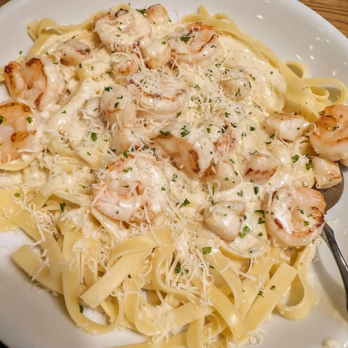 Fried Chicken Alfredo Pasta