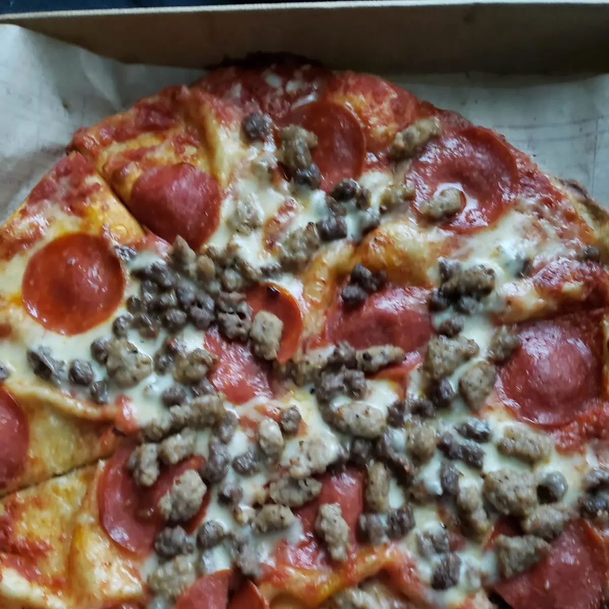 Sausage and Pepperoni Pizza