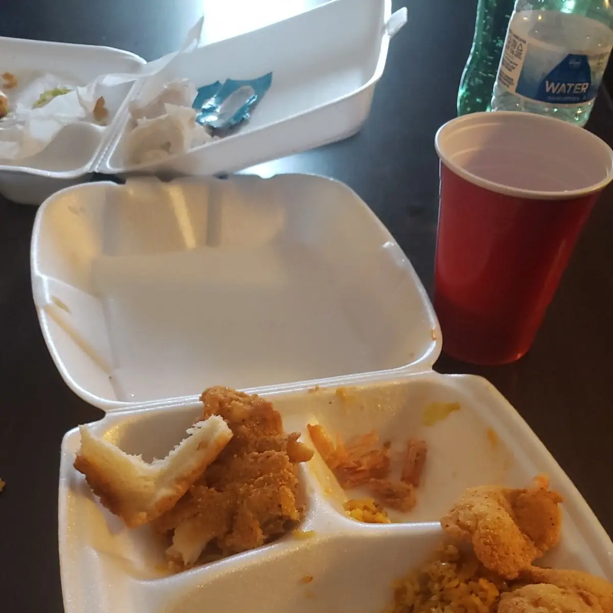 The Almost Gone Fried Fish Wit Shrimp Plat