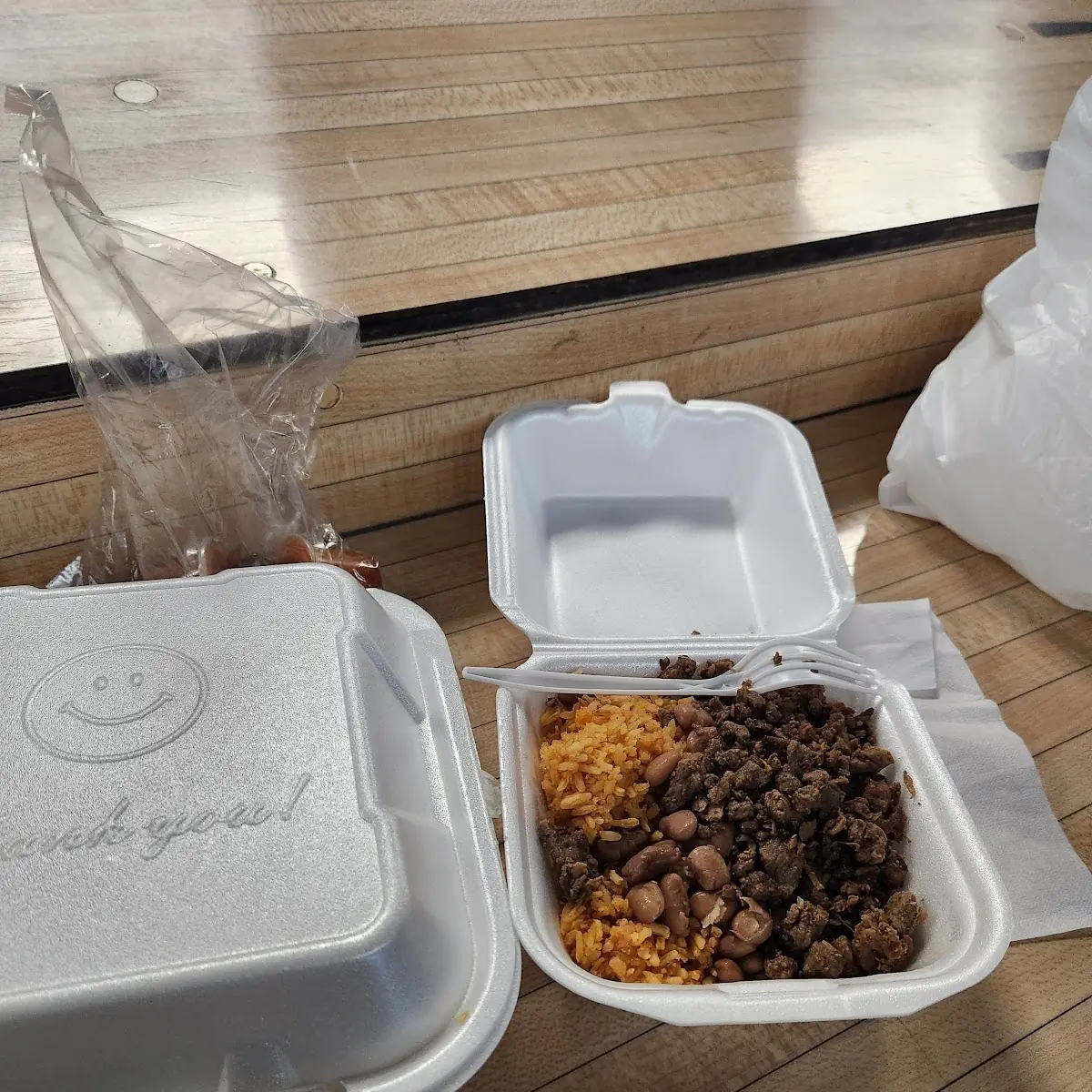 Rice Beans and Asada