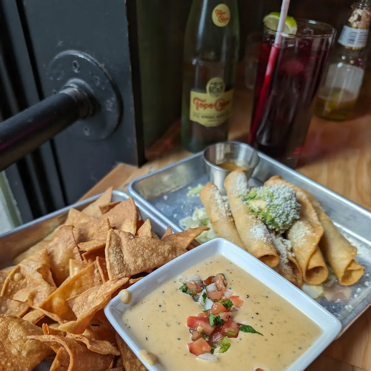 Chips & Queso and Taquitos