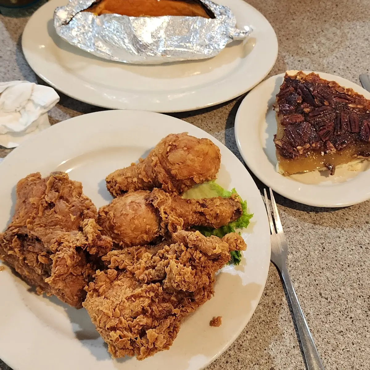Fried Chicken Pecan Pie Sweet Potato