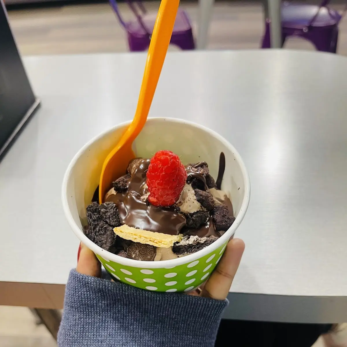 Frozen Yogurt and Granola