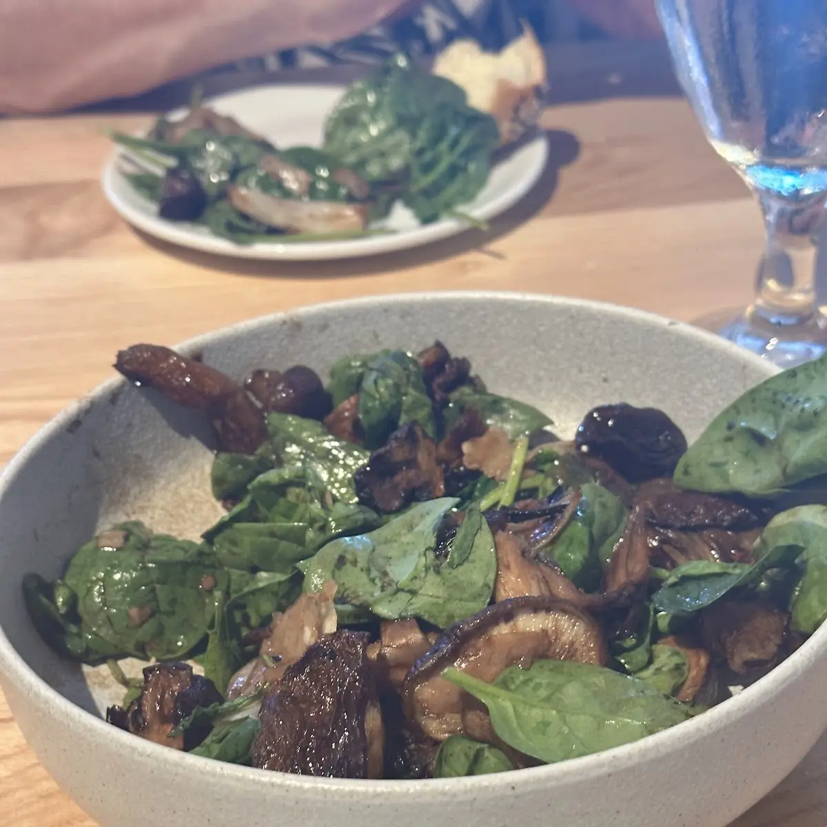 Mushroom Spinach Salad