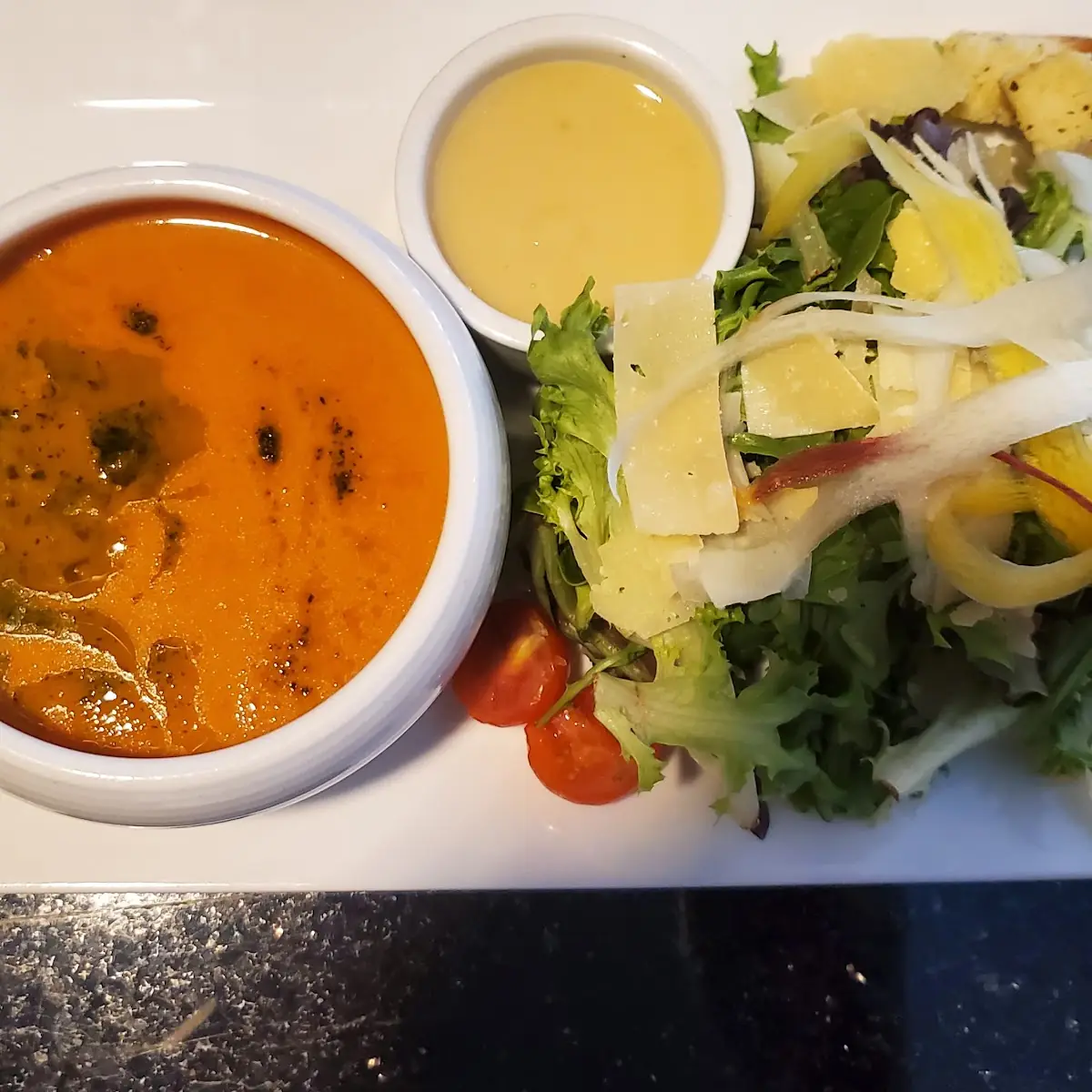 Tomato Bisque and House Salad