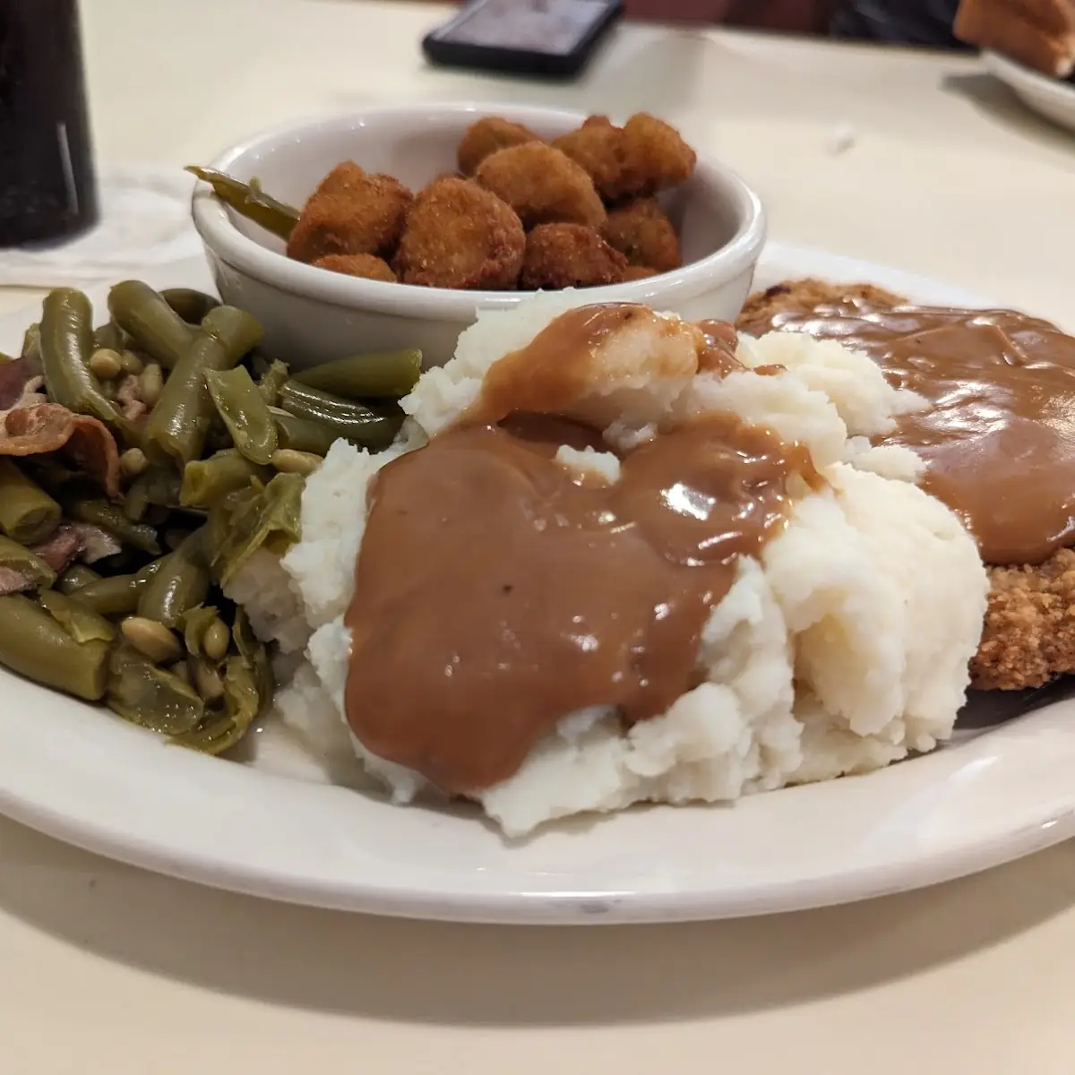 Blue Plate Hamburger Steak Dinner