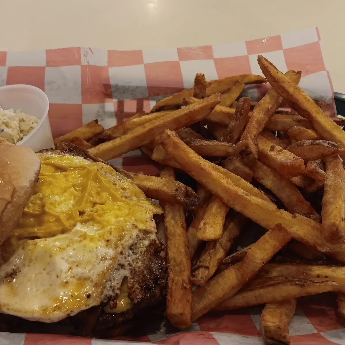 Breakfast Burger and Fries