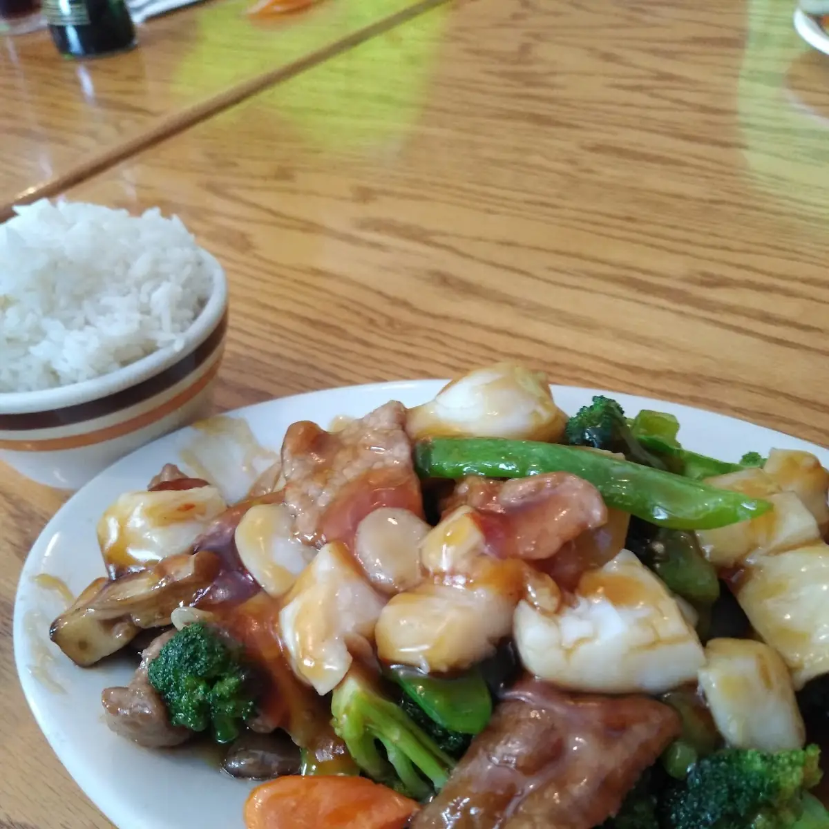 Triple Delight in Garlic Sauce