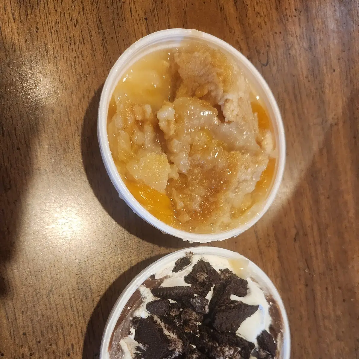 Peach Cobbler & Oreo Chocolate Delight