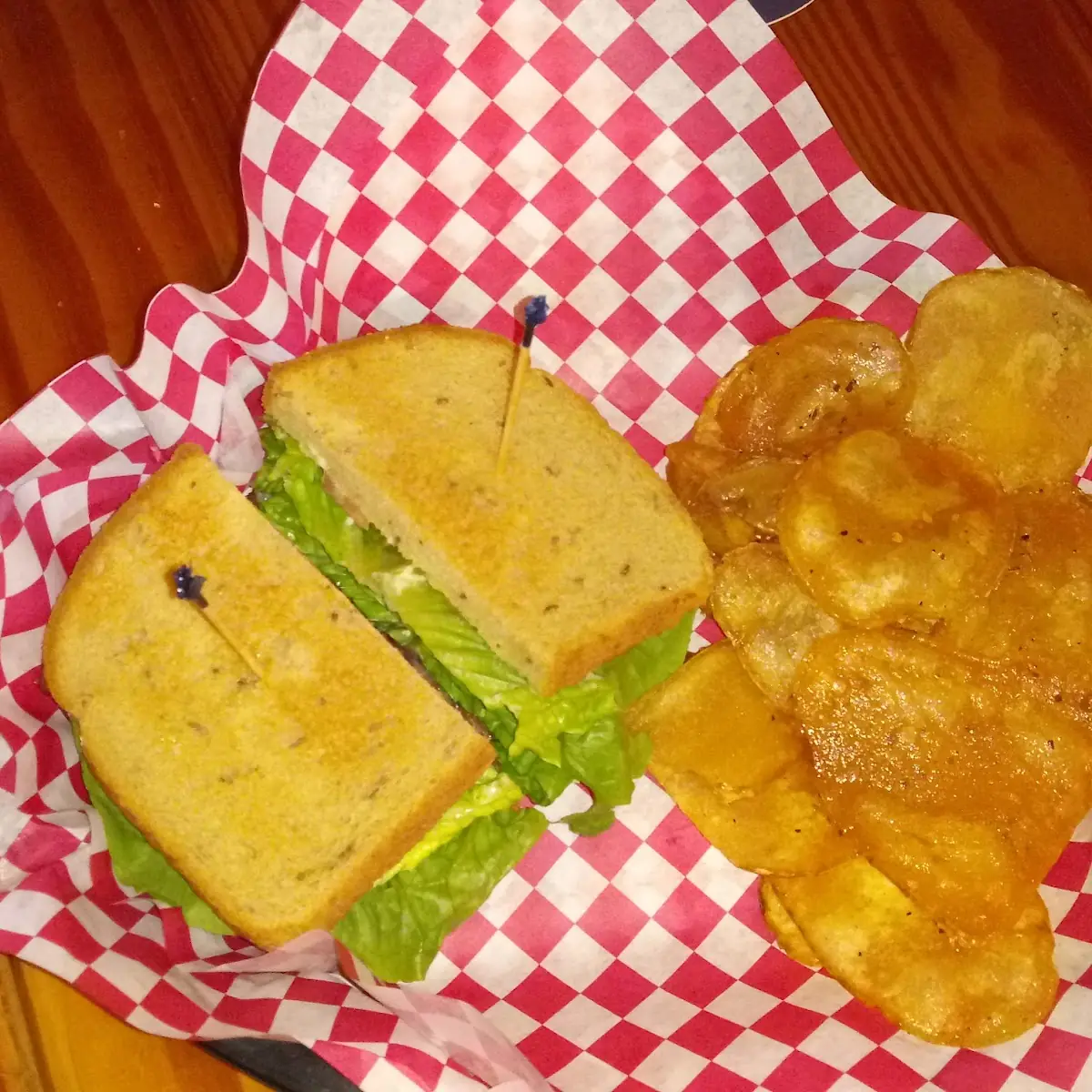 blt and Home Made Potato Chips