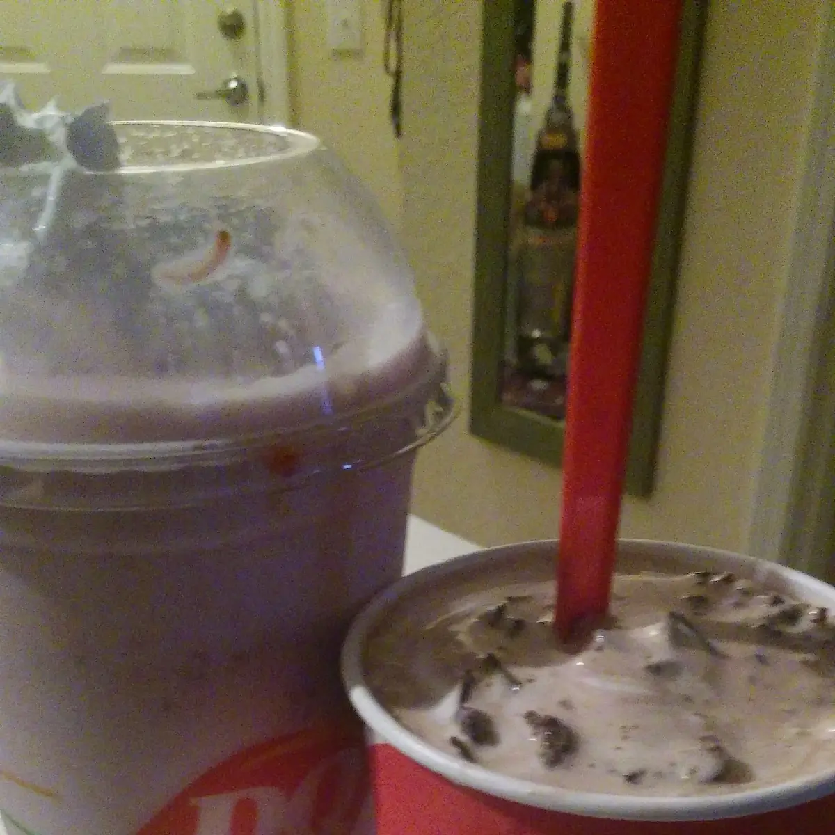 Strawberry Shake and Chocolate Extreme Blizzard
