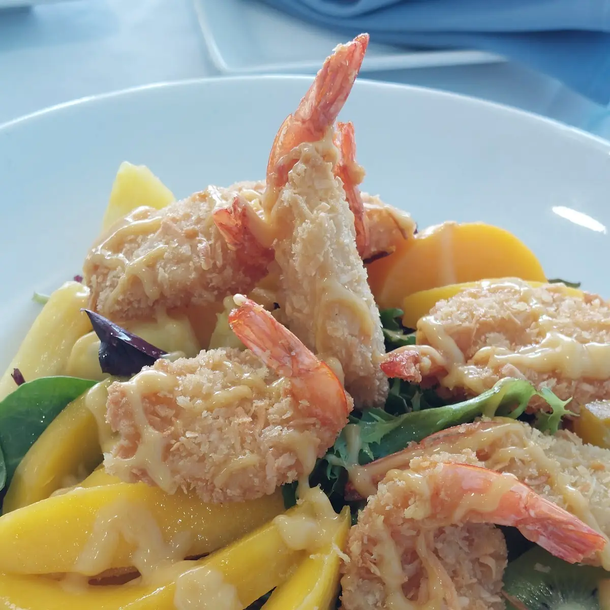 Tropical Fruit and Coconut Shrimp