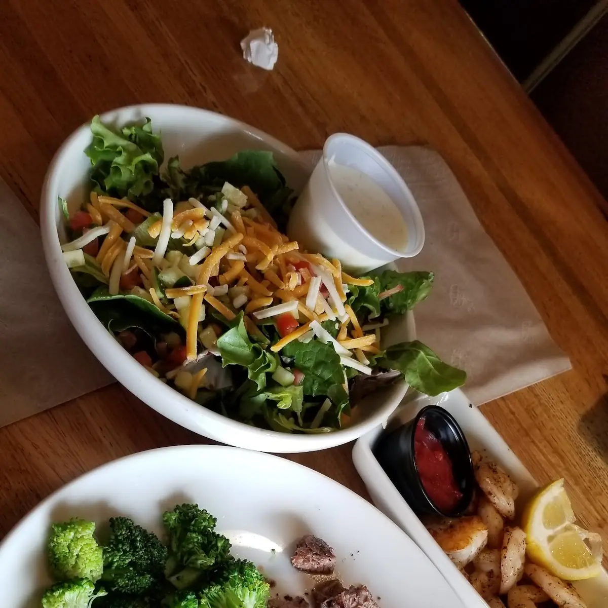Rib Eye Steak and Grilled Shrimp