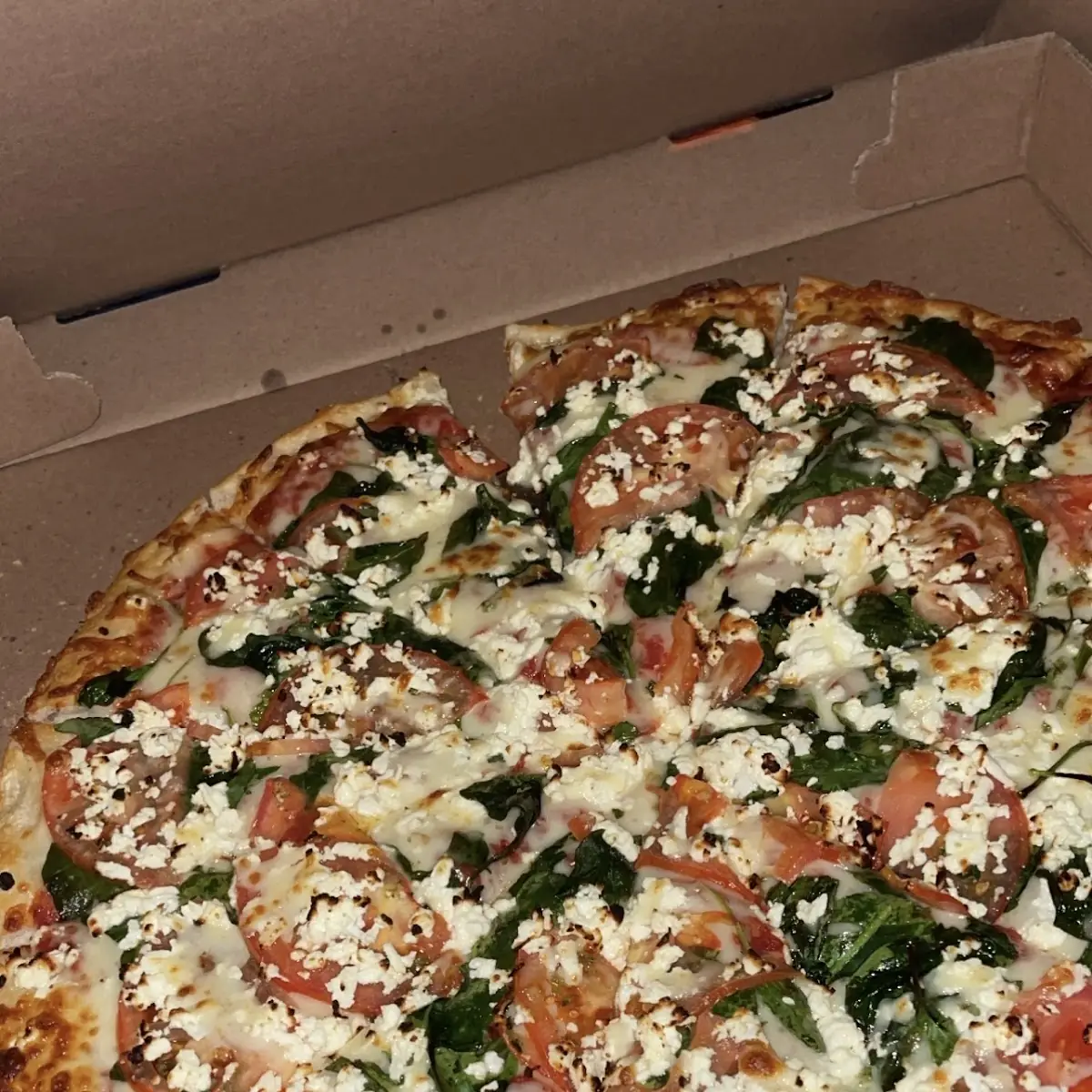Tomato Spinach and Feta Cheese