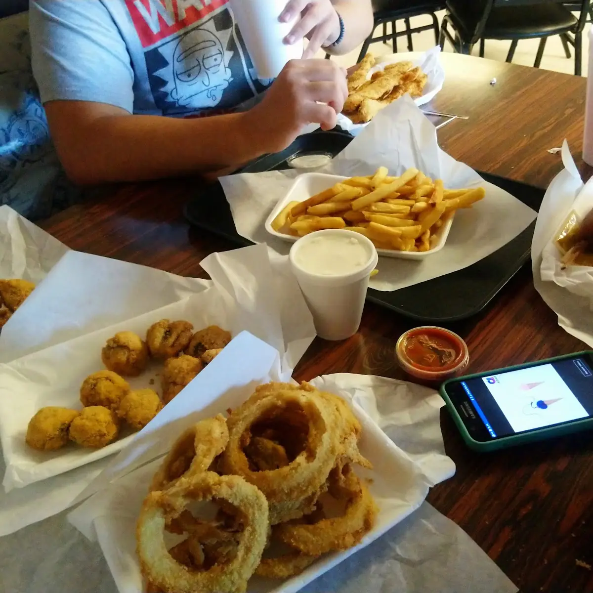 Onion Rings Breaded Mushrooms