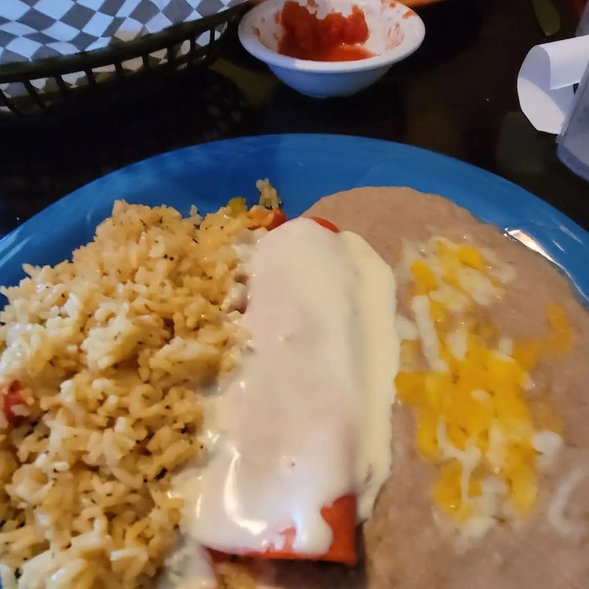 Quesadilla with Rice and Beans