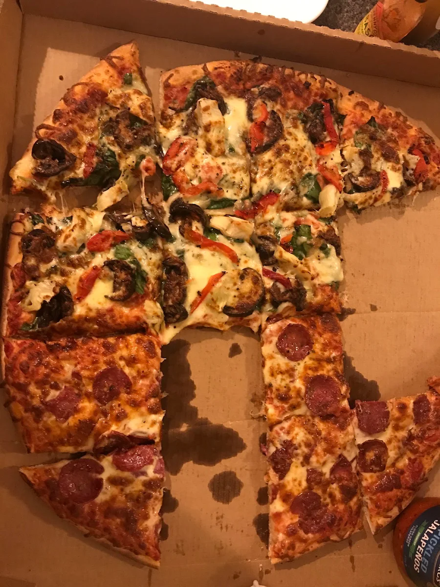 Pepperoni and Veggie, The Killer Tomato Pizzeria - Newton