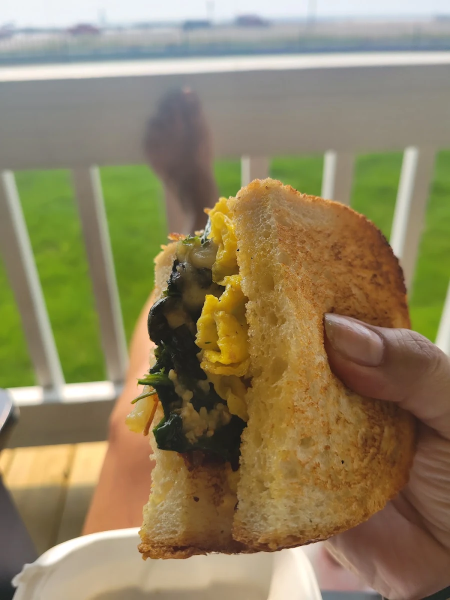 Spinach Omelette on Sourdough Toast