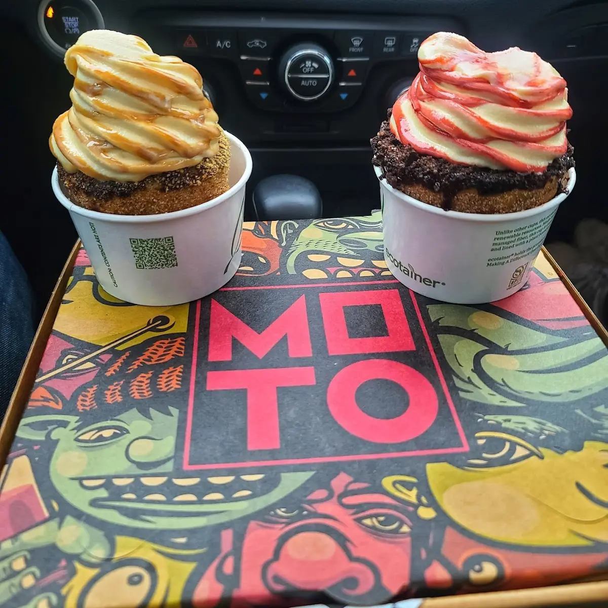 Butter Pecan and Black Cherry Soft Serve