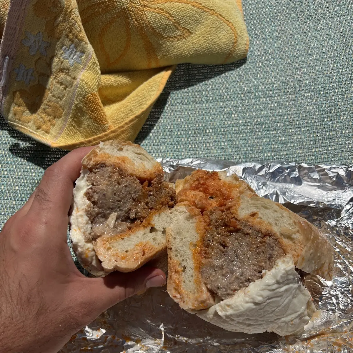 Meatball Sandwich with Mozzarella