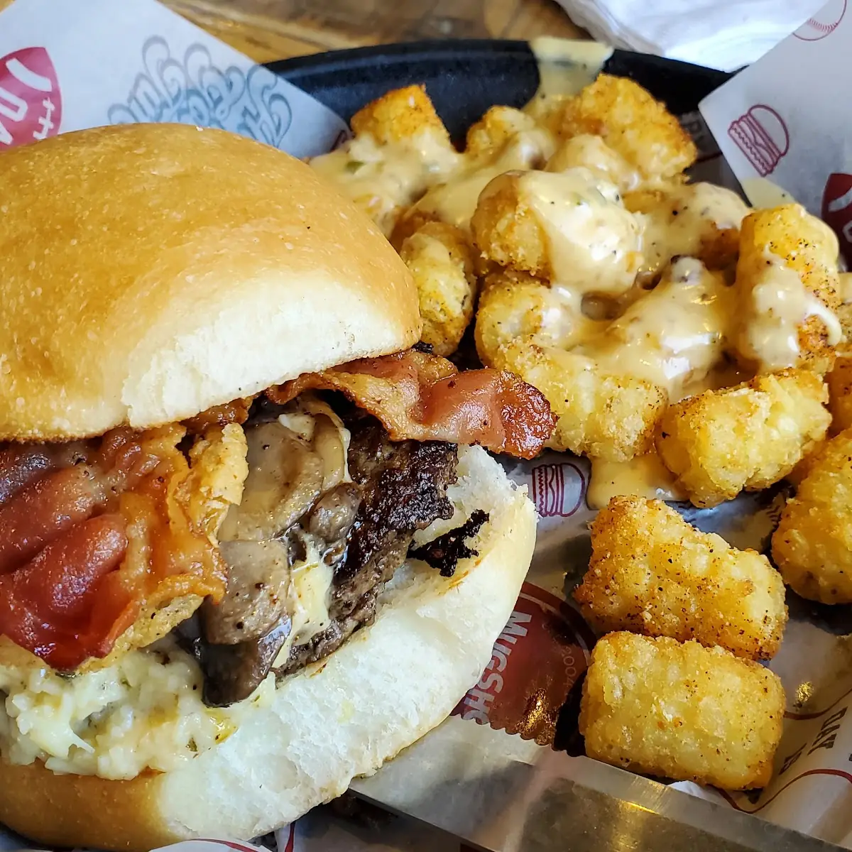 Garlic Parmesan Bacon Burger