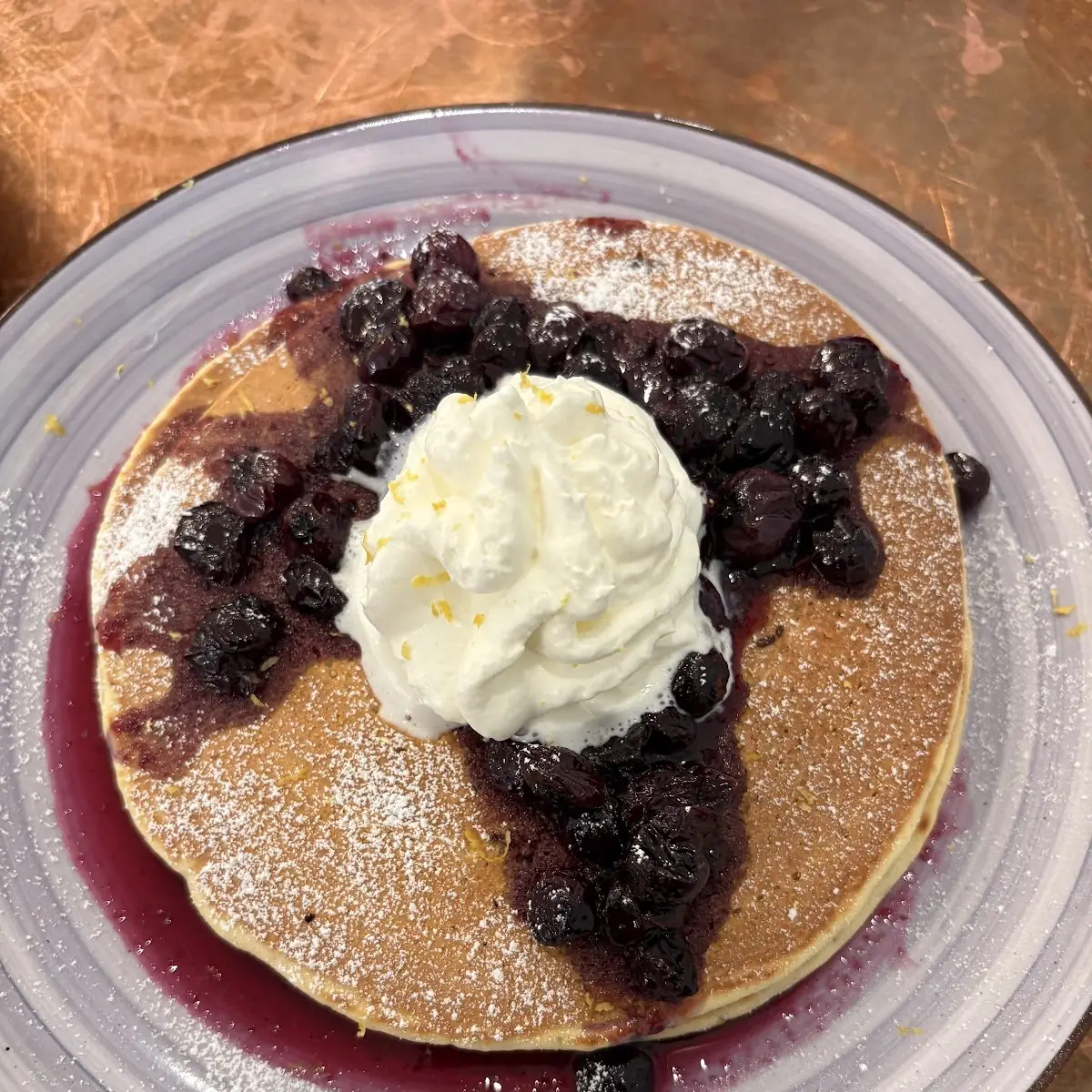 Lemon Ricotta Blueberry Pancakes