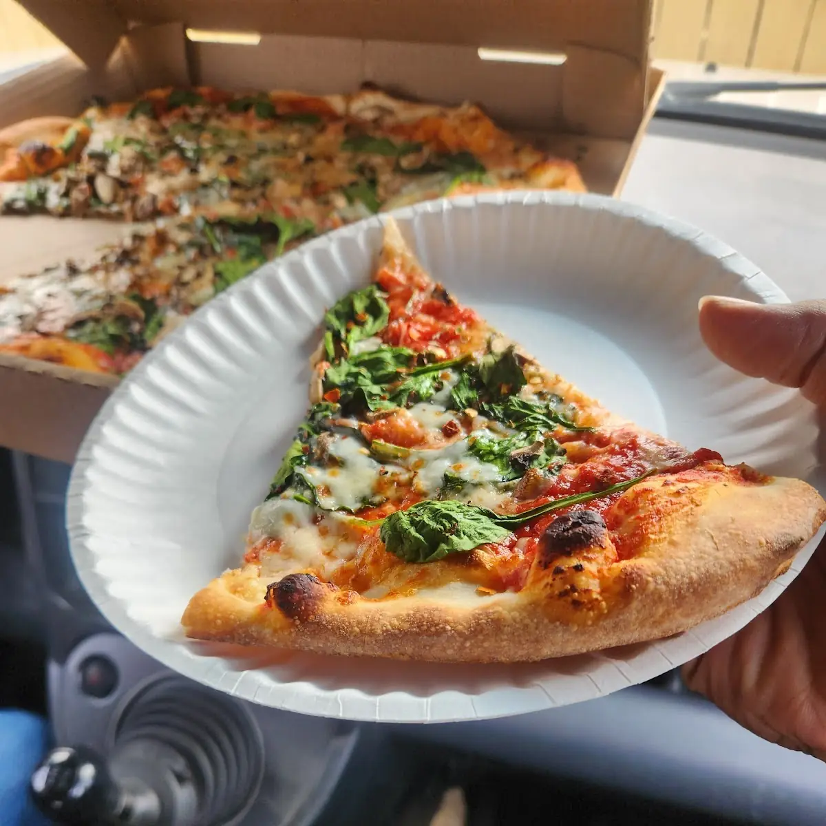 Spinach and Mushroom Pizza