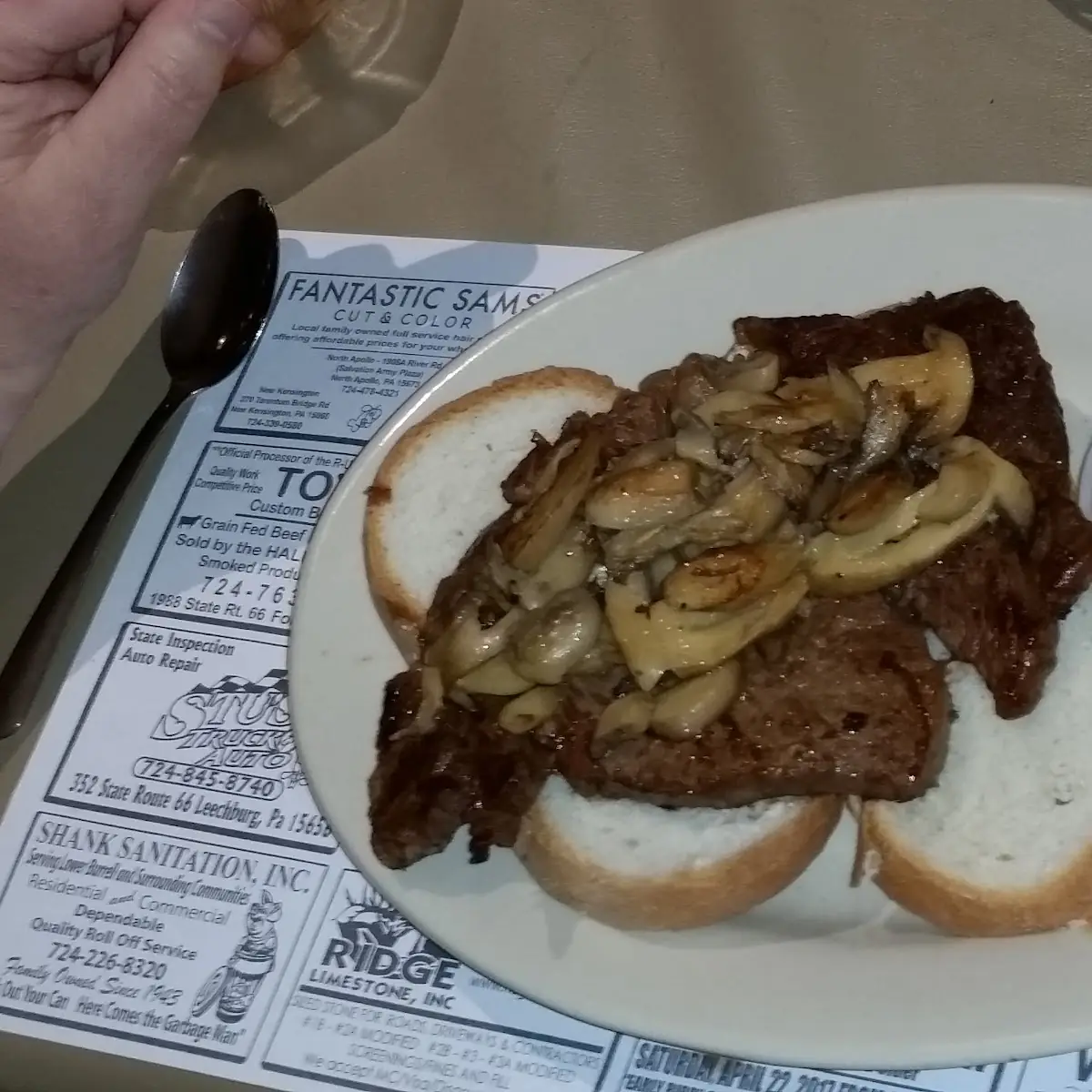 Open Face Steak Sandwich