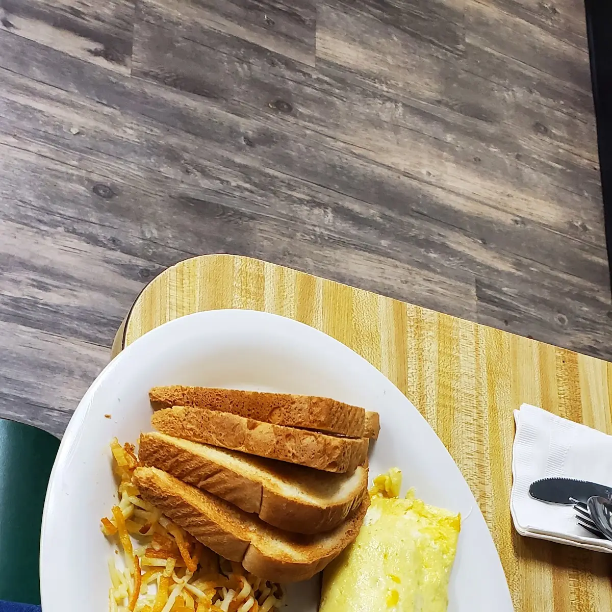 Western Omelette Hash Browns Toast